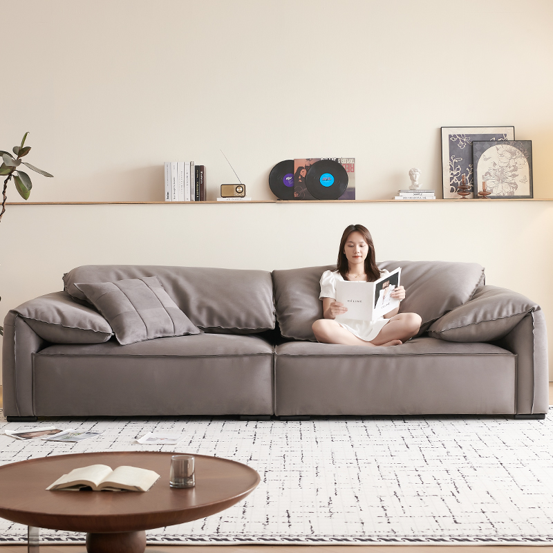 大象耳朵沙发意式极简客厅直排现代轻奢高档意大利baxter布艺沙发