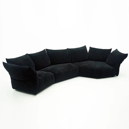 意式极简花瓣沙发雪尼尔布艺