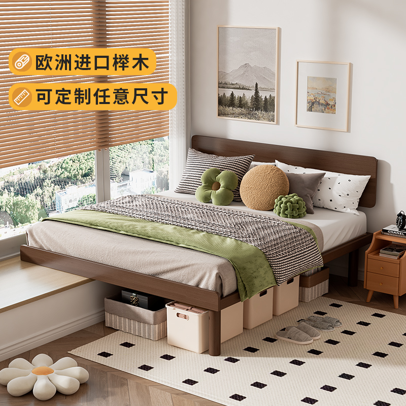 飘窗拼接床一体薄床头1.35儿童床省空间定制1米5窗台延伸衔接床架