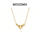 辛芷蕾同款 Missoma手握巴洛克珍珠吊坠项链携手同心手拉手锁骨链