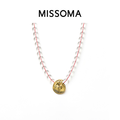 Missoma旋律系列天然水晶串珠贝壳吊坠项链高级感轻奢小众锁骨链