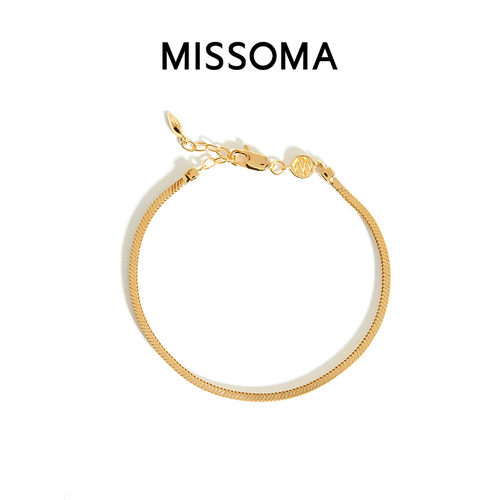 missoma方形蛇骨手链男女同款