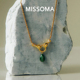 Missoma手拉手吊坠项链轻奢小众孔雀石锁骨链礼物 辛芷蕾同款