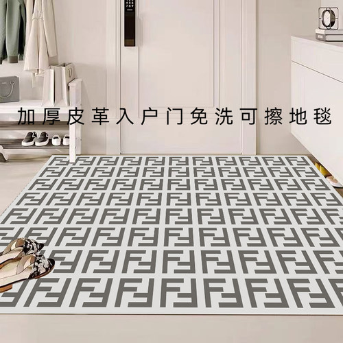 加厚入户门皮革防水可擦地毯