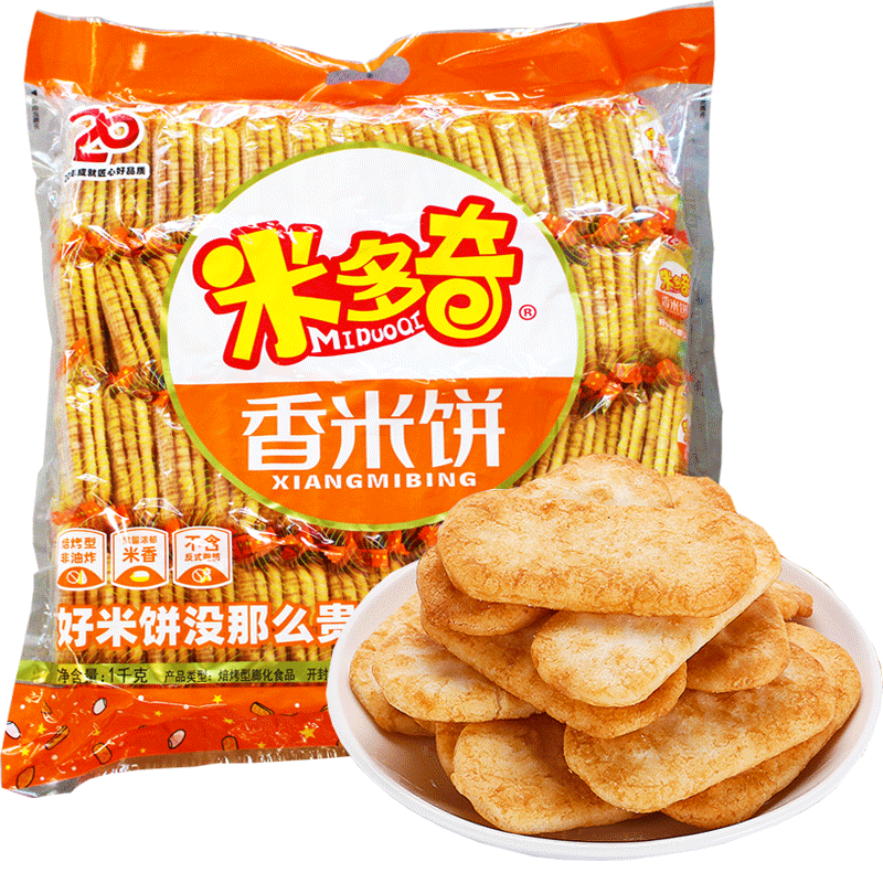 米多奇香米饼雪饼小吃膨化新乡