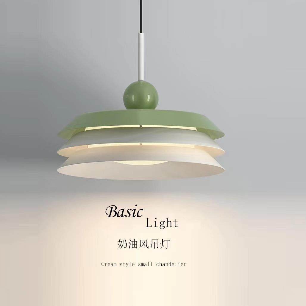 法式奶油餐厅吊灯设计师创意圆餐桌灯民宿吧台简约复古中山灯具