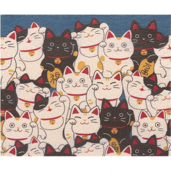 招财猫 日式进门地垫可裁剪入户门口大面积地毯家用玄关脚垫垫子