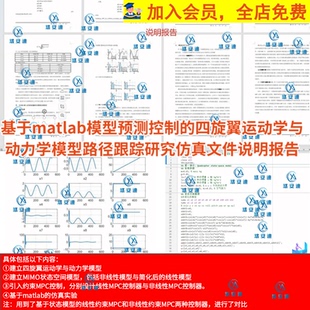 基于matlab模型预测控制四旋翼运动学模型路径跟踪仿真文件说明