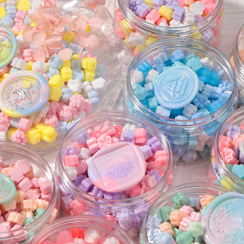 猫爪火漆印章蜡粒罐装