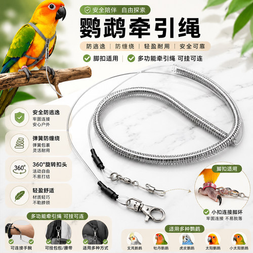 淘萌宠鹦鹉牵引放飞绳