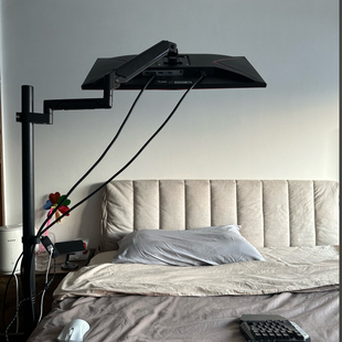 躺着看显示器落地移动支架伸缩旋转气动臂角度可调24/27/32/34寸