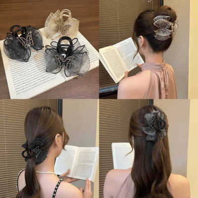 网红夏款8cm双层超仙气质抓夹