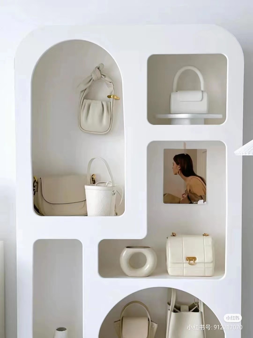 定制网红白色书柜现代简约展示柜客厅轻奢陈列北欧风格洞穴柜包邮