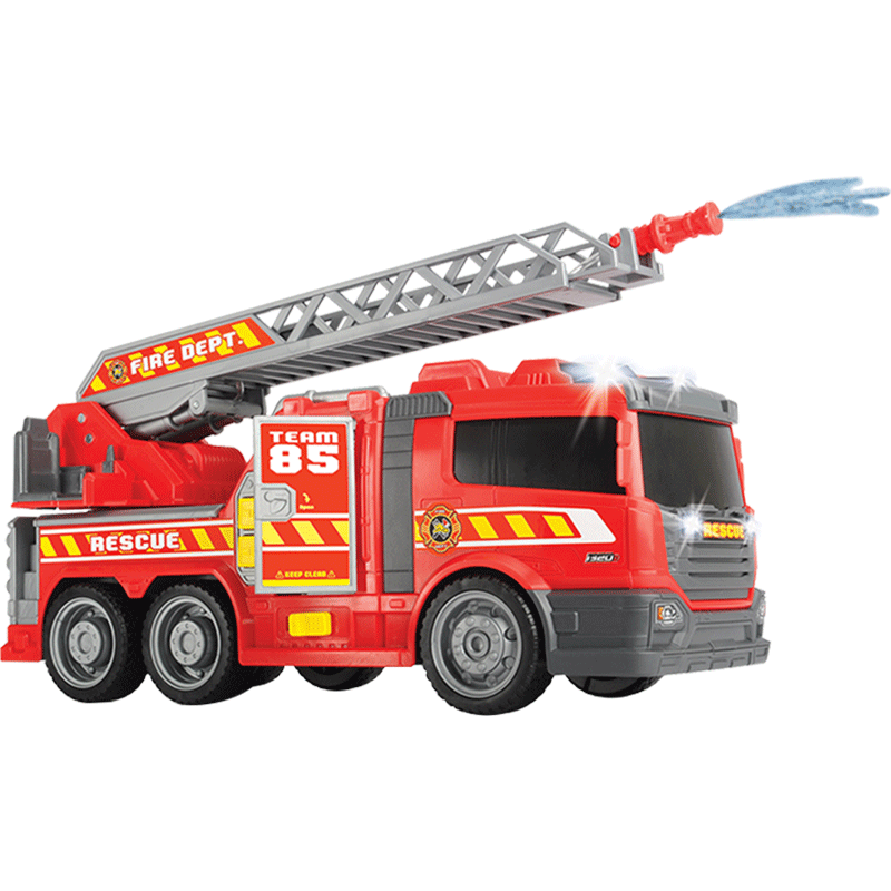 德国dickietoys消防车玩具男孩可喷水洒水云梯消防救援车儿童礼物