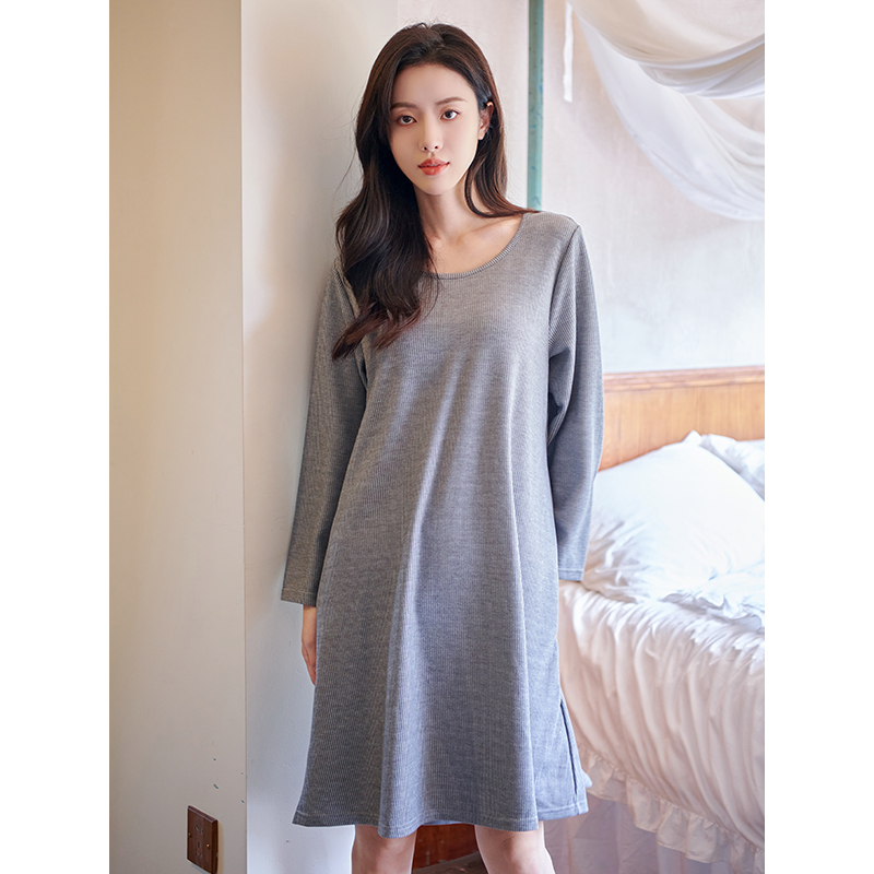 纯棉睡裙女中长款柔软舒适不起球