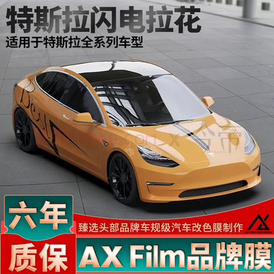 头部品质特斯拉闪电拉花