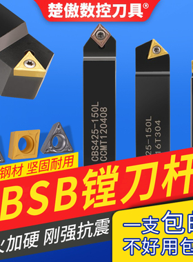 数控粗镗小刀杆 BSA/BSB 可调式粗搪刀扩孔刀杆 45度90度钢件粗镗
