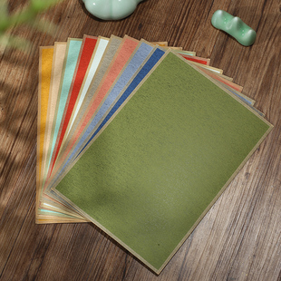 楮笺软卡宣纸包边加厚卡纸书法工笔画水粉画熟宣花鸟国画山水彩色软笔毛笔文创古风仿古作品空白手写 A4 硬卡