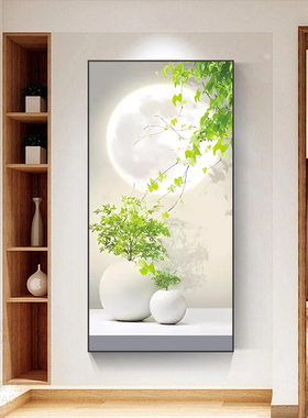 如沐春风钻石绣2026新款客厅玄关清新绿植点砖石十字绣5diy钻石画