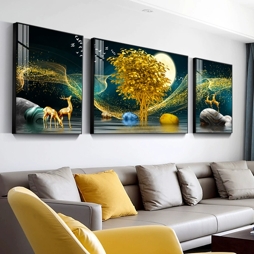 5D Diamond Painting 2023 Full Diamond New Sanlian Fatched Deer Living Room Crystal Point Cross Stick Cross Stroke