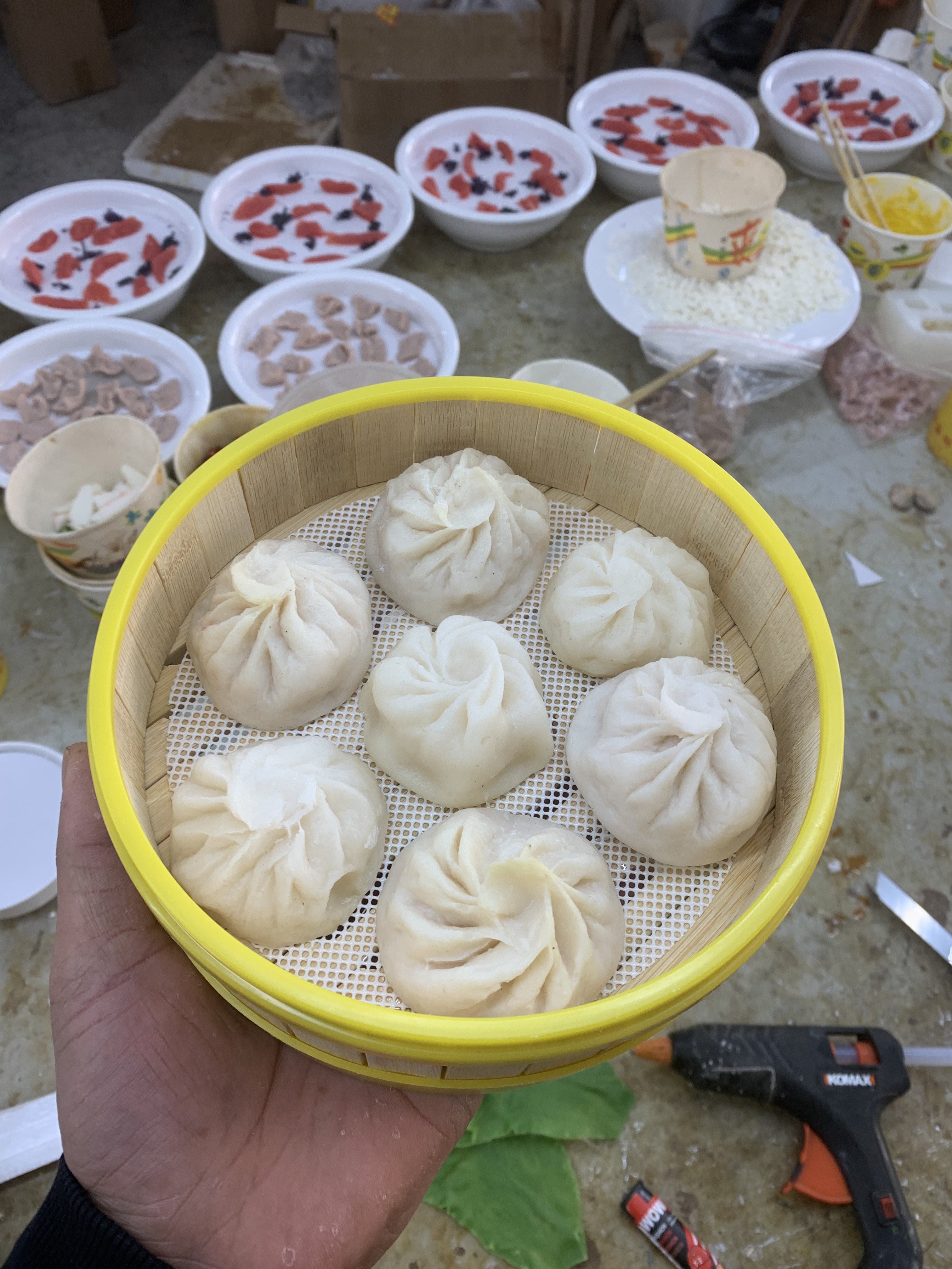 包子模型仿真包子小笼包馒头模型仿真菜食物模型菜品道具假菜