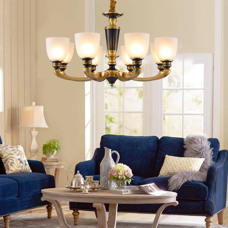 美式吊灯奢华大气客厅灯现代餐厅北欧简约个性卧室灯全铜灯具