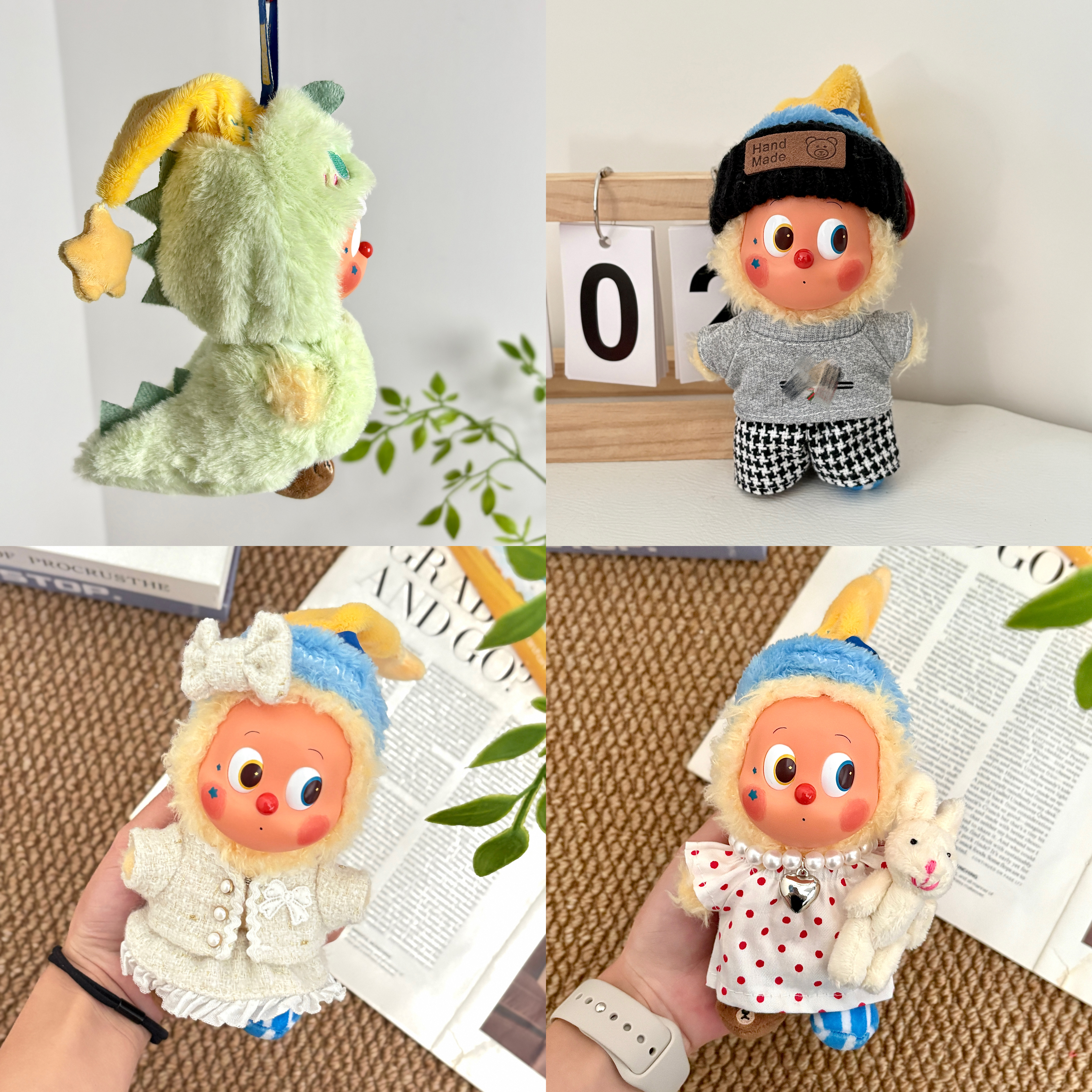 彩虹豆丁WHY SO SERIOUS系列搪胶星星人娃衣万圣节冬日毛绒服着替