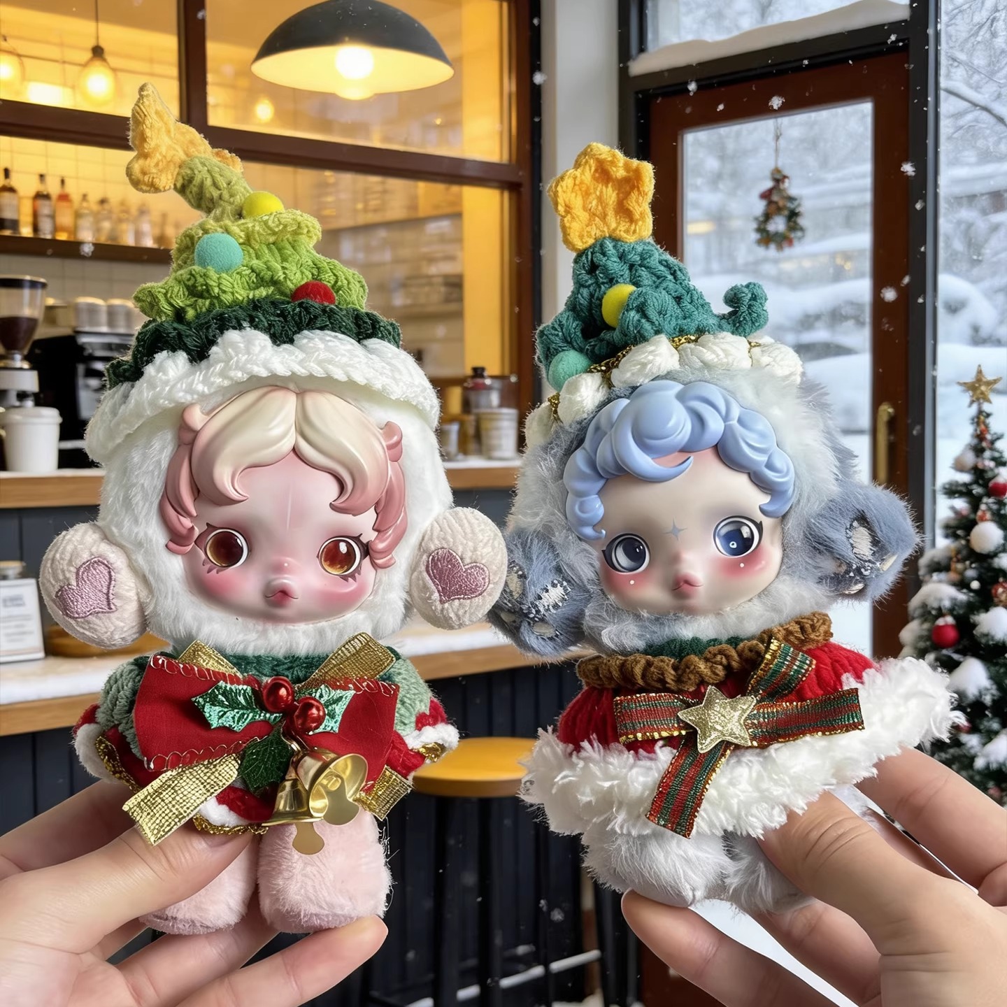 skullpanda圣诞娃衣帽子斗篷娃衣