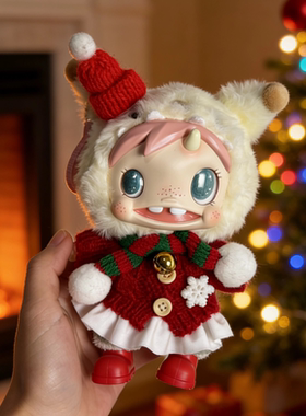 红毛衣圣诞宝拉娃衣服装POLAR-Monster Baby怪物收藏系列毛绒套装