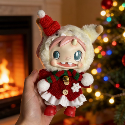 红毛衣圣诞宝拉娃衣服装POLAR-Monster Baby怪物收藏系列毛绒套装