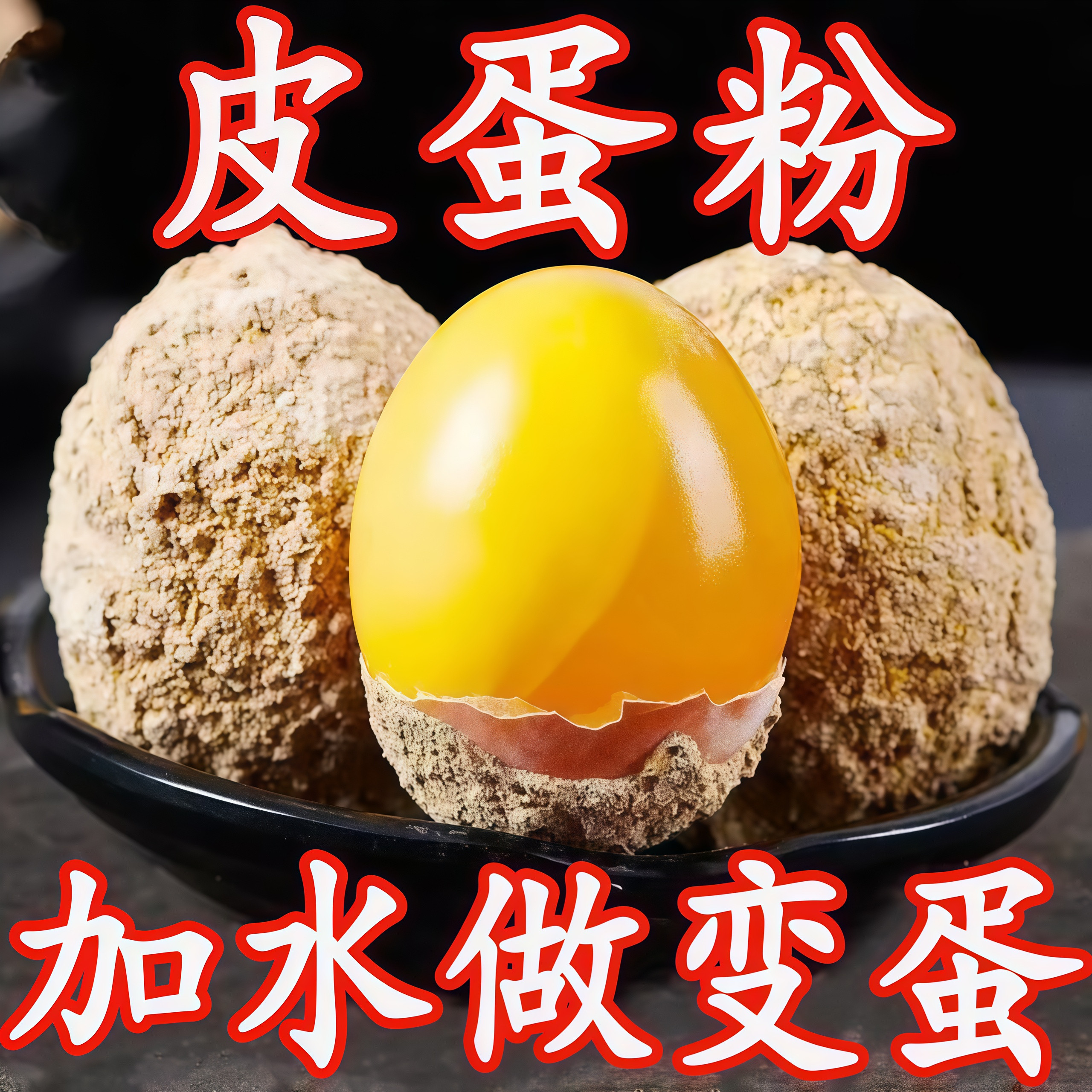 皮蛋粉自制松花蛋原料变蛋粉家用diy简单做黄金流心皮蛋无泥腌制
