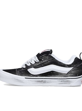 【定制球鞋】Vans Knu Skool 银河之恋 晕染 黑色 VN0009QC6BT1