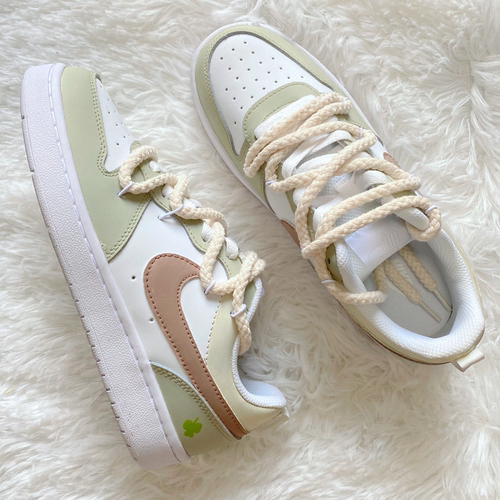 【定制球鞋】Nike Court Borough 绿豆沙冰 BQ5448-100