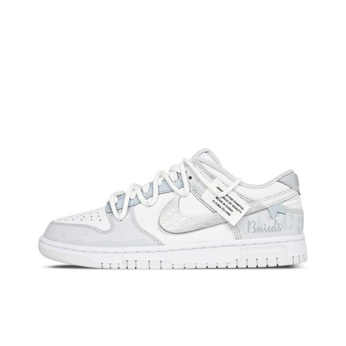【定制球鞋】Nike Dunk Low Retro 白银 解构 浅灰蓝  HF0730-160