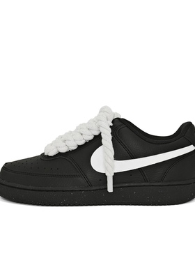 【定制球鞋】Nike Court Vision 白色孤影 喷绘 黑白 DH2987-002