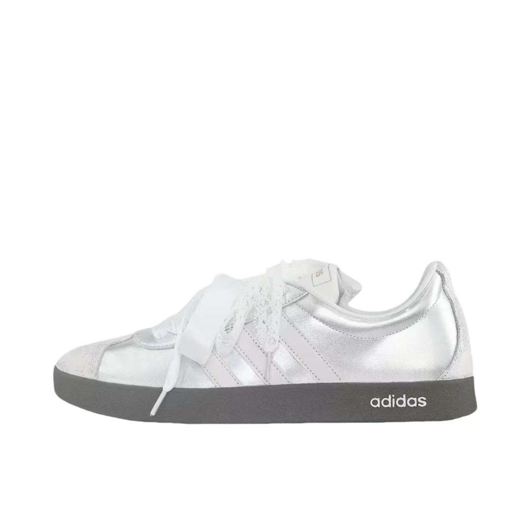 【定制球鞋】adidas neo Vl Court 2.0 银色/粉色 adidas
