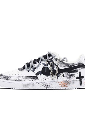 【定制球鞋】Nike Court Vision 1哥特 暗影骑士 黑白 DH2987-101