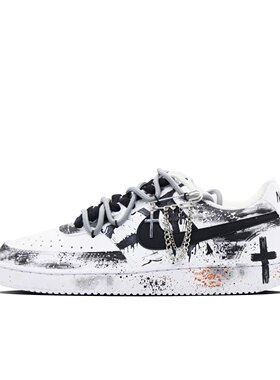 【定制球鞋】Nike Court Vision 1哥特 暗影骑士 黑白 DH2987-101
