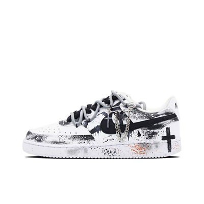 【定制球鞋】Nike Court Vision 1哥特 暗影骑士 黑白 DH2987-101