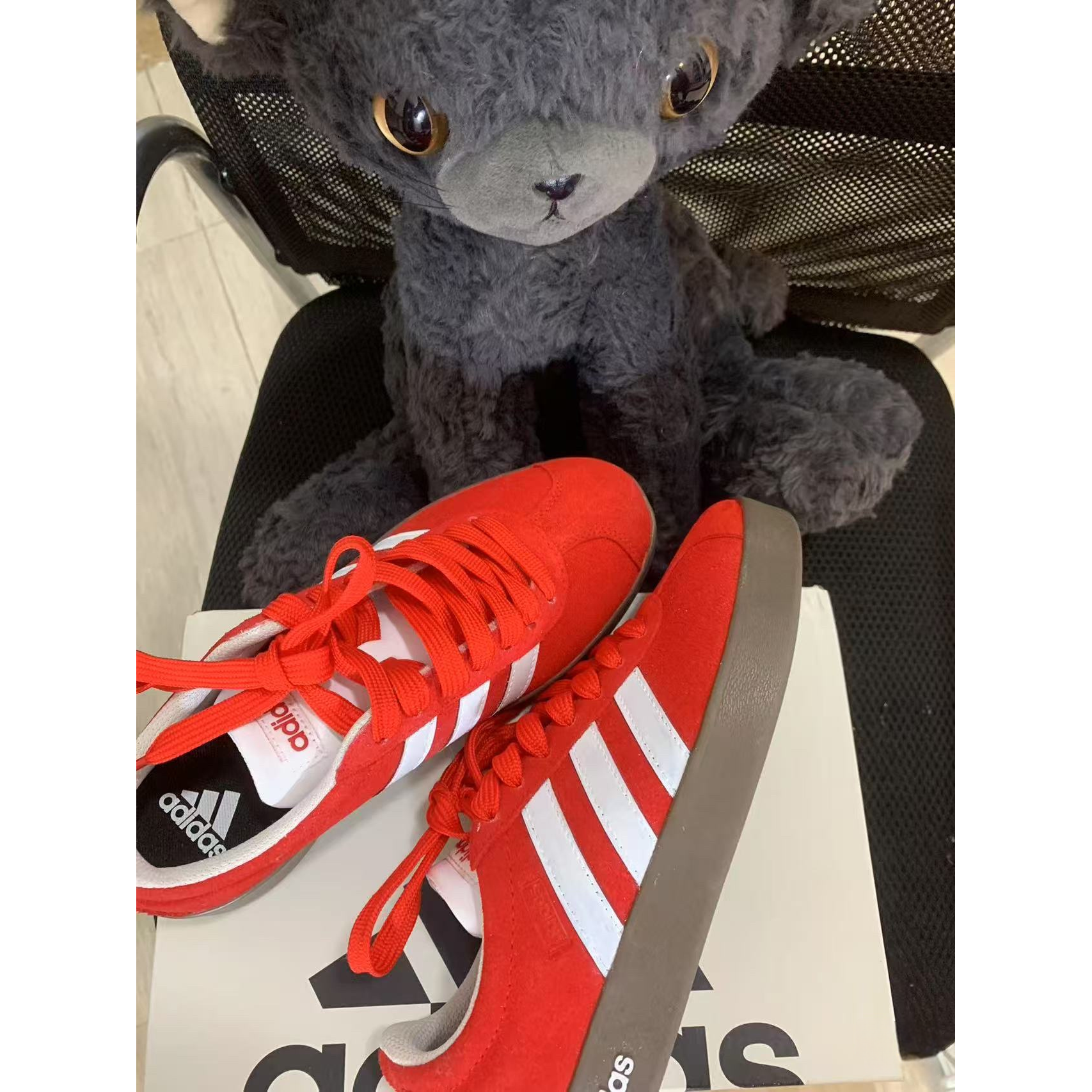 【定制球鞋】adidas neo VL Court 猩红色彩HQ1802,运动鞋new,板鞋,淘宝优惠券,粉丝福利购,淘宝优惠卷