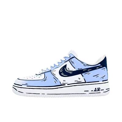 【定制球鞋】Nike Air Force 1 板鞋   浪漫梦境 CW2288-111