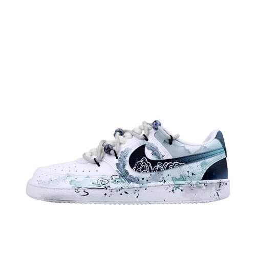 【定制球鞋】 Nike Court Vision 1 板鞋  叹墨晚书 DH2987-101