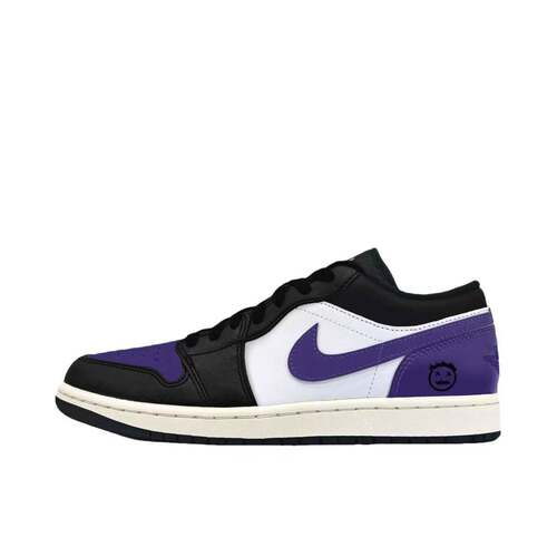 【定制球鞋】Air Jordan 1   板鞋 紫色/黑色 553558-165