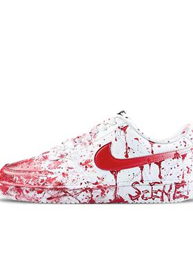 【定制球鞋】Nike Court Vision 1案发现场 迷案 血渍 DH2987-101