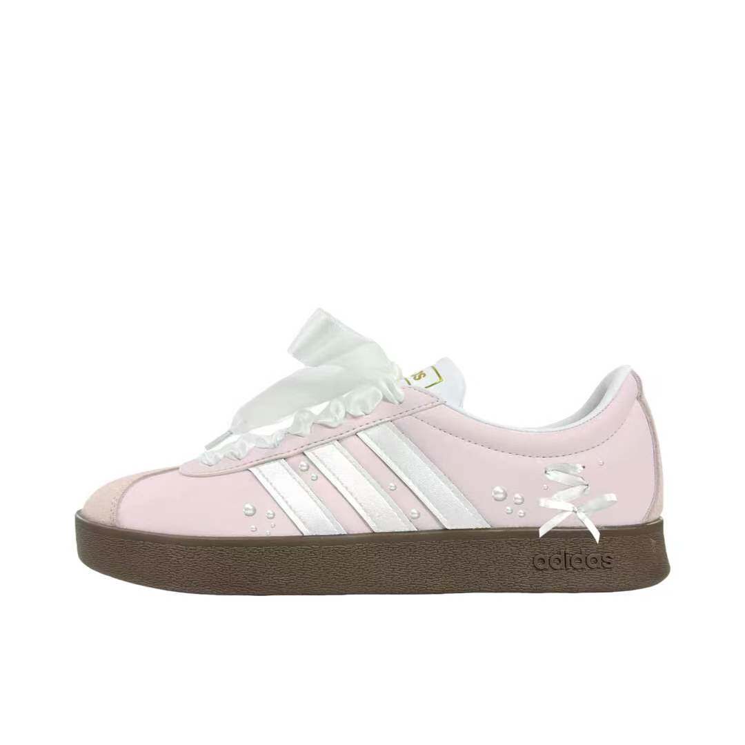 【定制球鞋】Adidas neo VL Court 2.0 板鞋 粉色佳人JQ2470