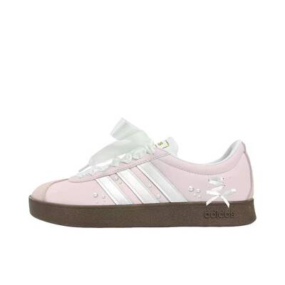 【定制球鞋】Adidas neo VL Court 2.0  板鞋     粉色佳人JQ2470