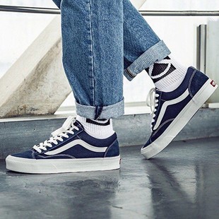 suede 轻便透气 低帮 万斯 男女同款 板鞋 藏蓝 Style