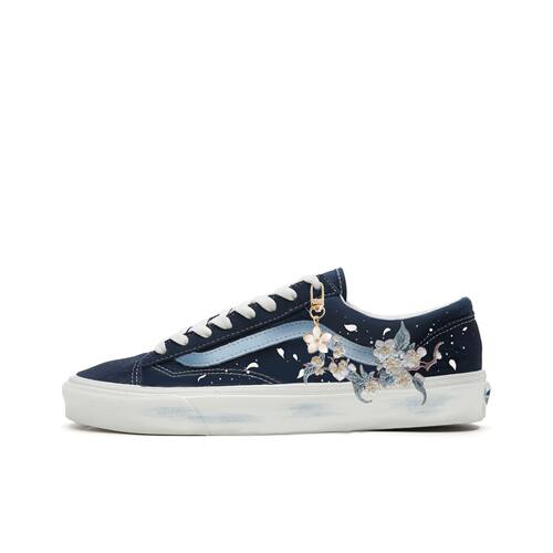 【定制球鞋】Vans/范斯 藏蓝 Active  花韵VN0A3DZ3RFL