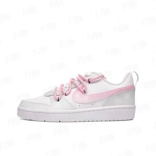 【定制球鞋】Nike Court Borough 灰粉星星 BQ5448-100