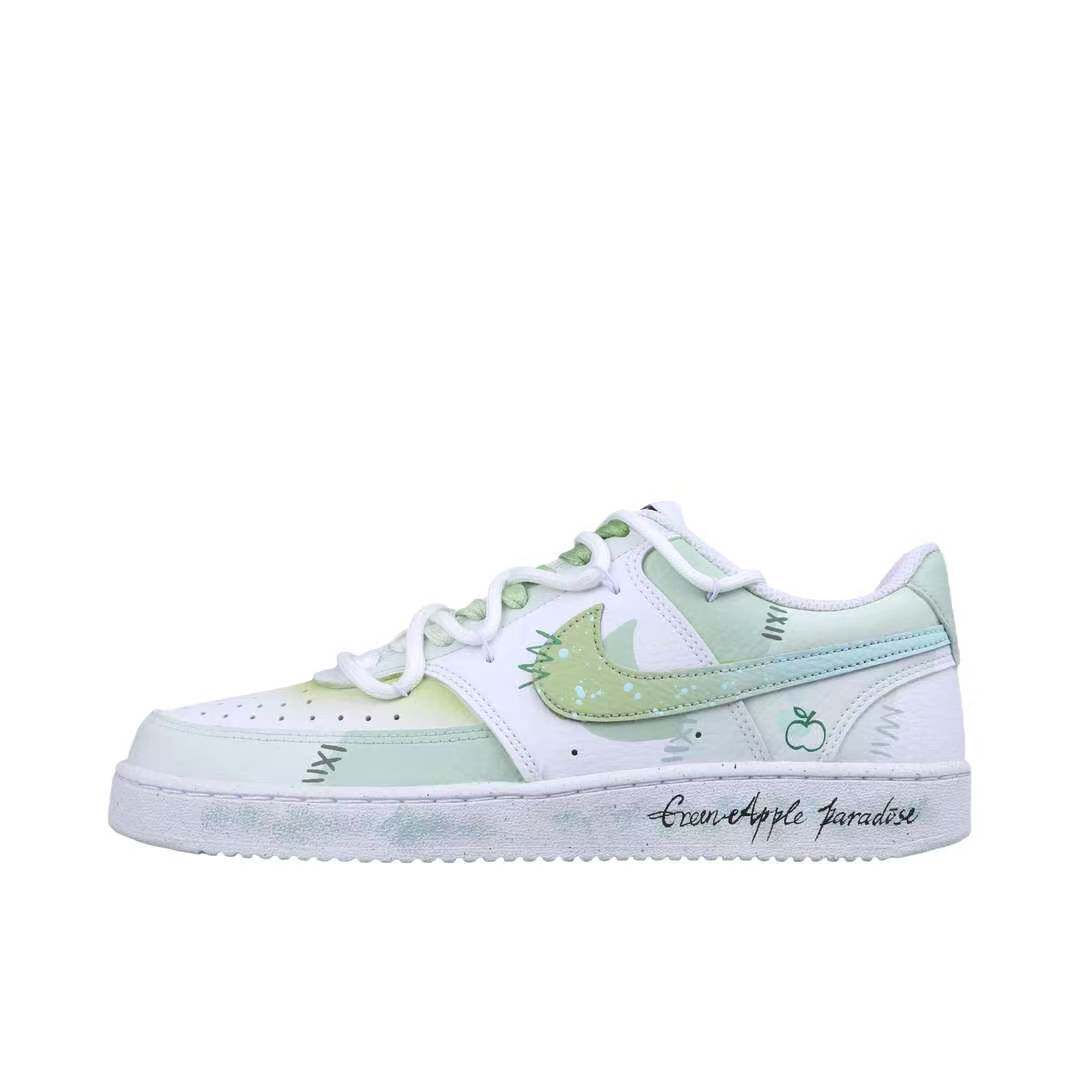 【定制球鞋】 Nike Court Vision 1 板鞋 青苹果乐园 DH2987-101